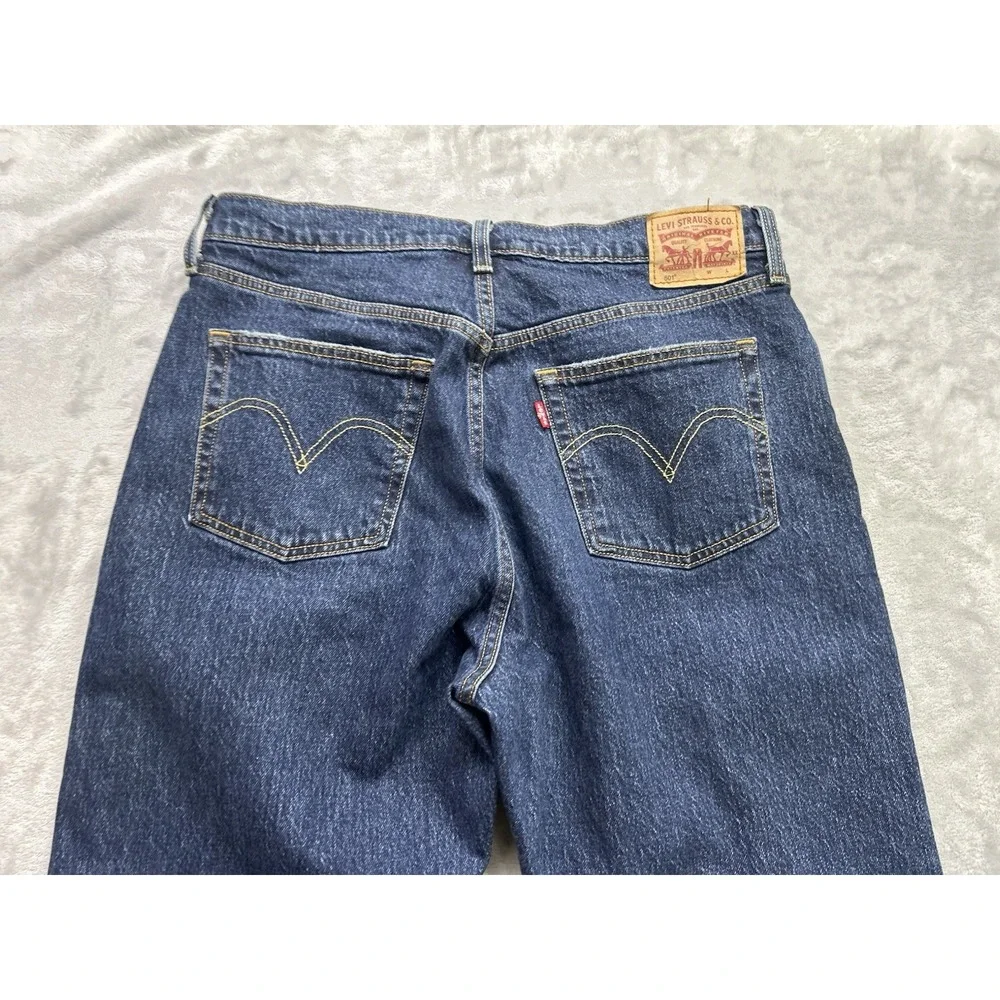 Levis 501 Buttonfly Blue Jeans Men 32x32 Grunge Denim Workwear Straight Leg